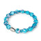 Teal Orchid | .925 Sterling Silver | Firefly Glass Blossom Bracelet